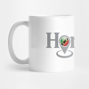 St Kitts and Nevis My Home with Google Maps Locate Icon Mug